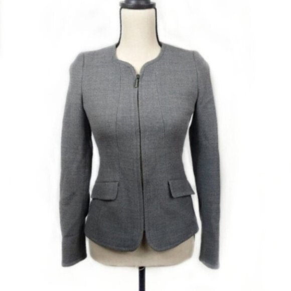 Brooks Brothers Double Weave Wool Stretch Gray Jacket 0 - Picture 1 of 4